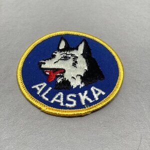 Vintage Alaska Circle Dog Embroidered Patch New Old Stock